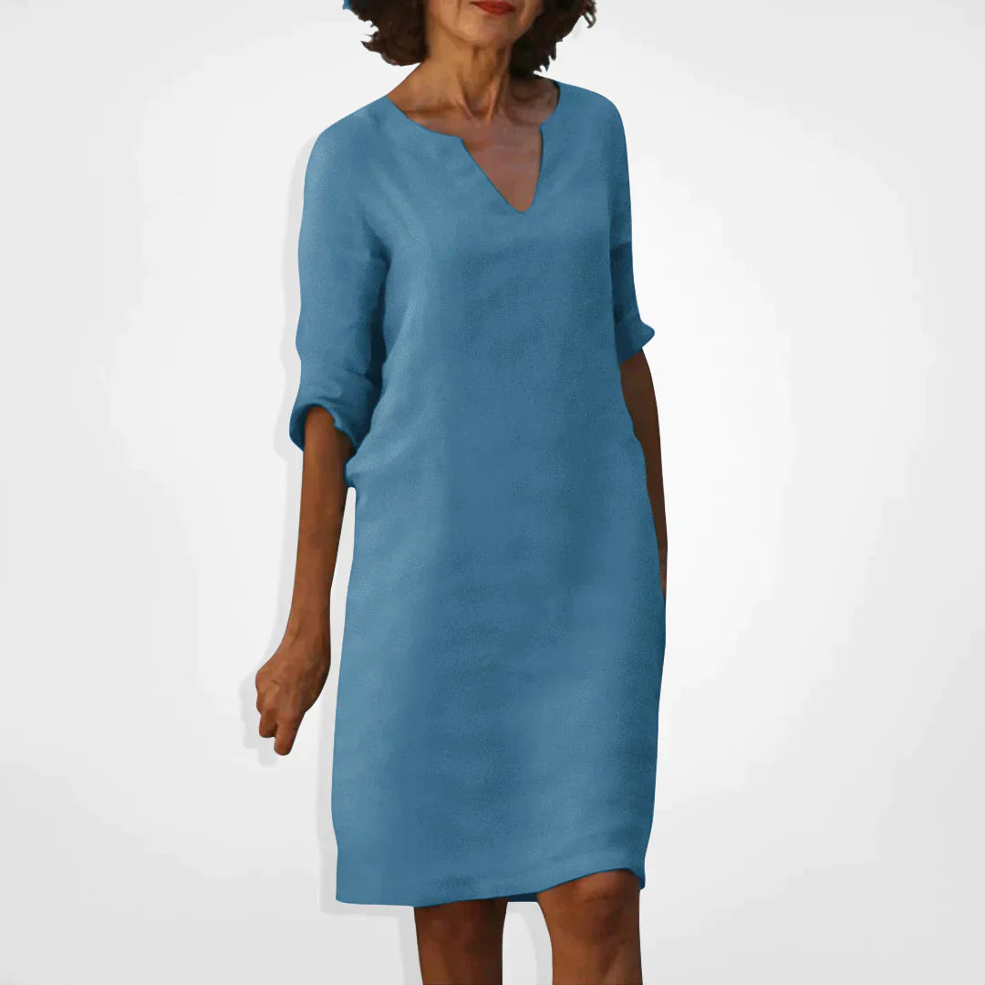 Summer Dress With V-Neck