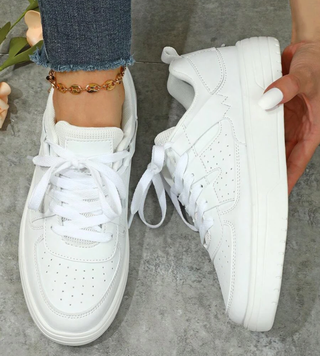 Pastel-colored Colorblock Sneakers With Chunky Sole for Women