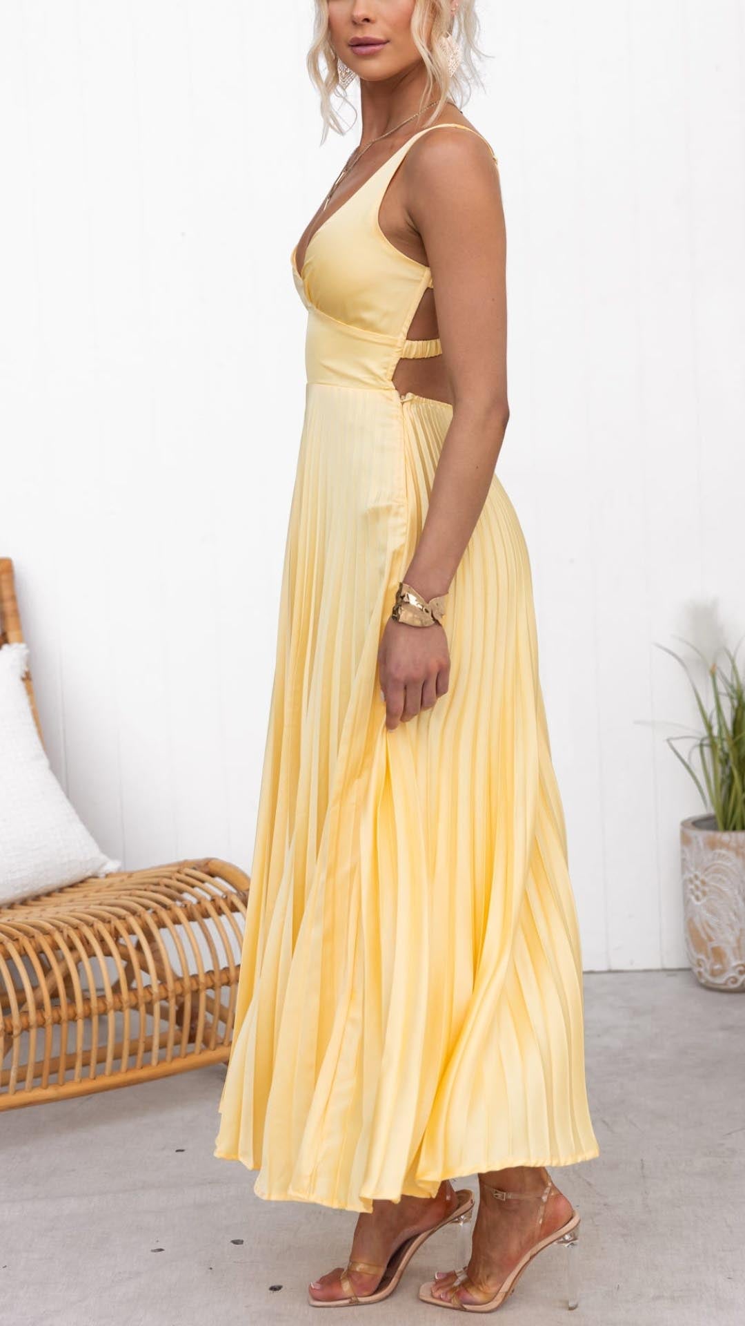 Pleated Maxi Dress