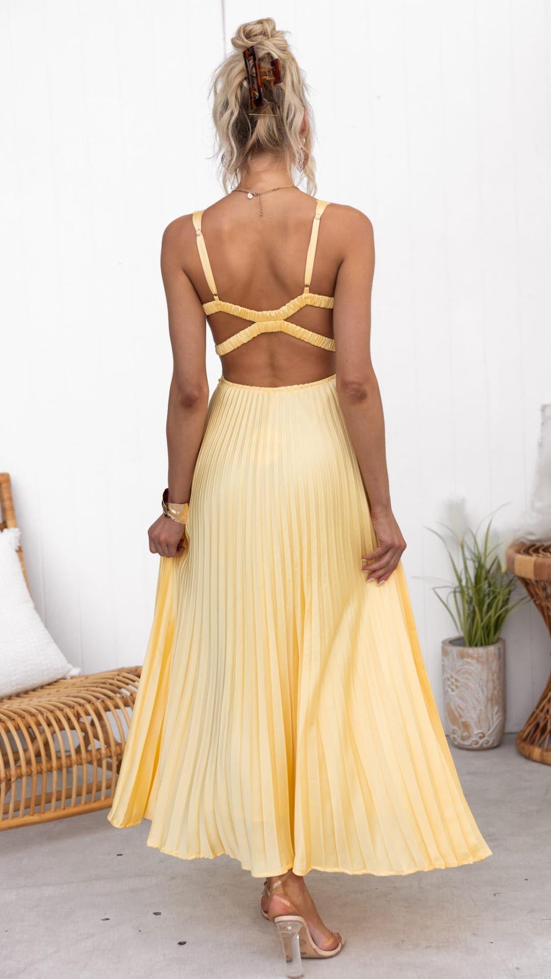 Pleated Maxi Dress