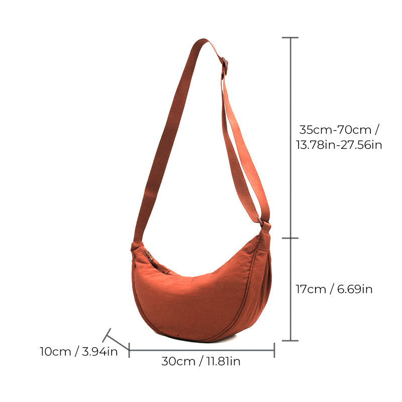 Women's Shoulder Bag Half Moon With Adjustable Strap