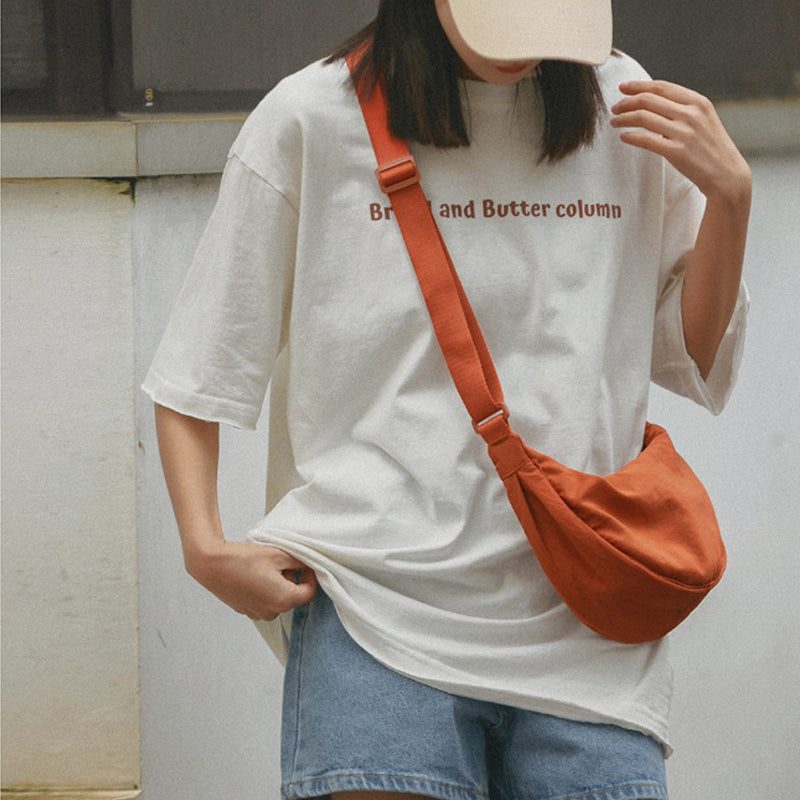 Women's Shoulder Bag Half Moon With Adjustable Strap