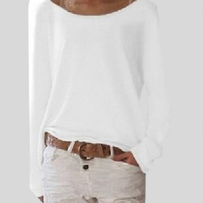 Lightweight round neck sweater for women
