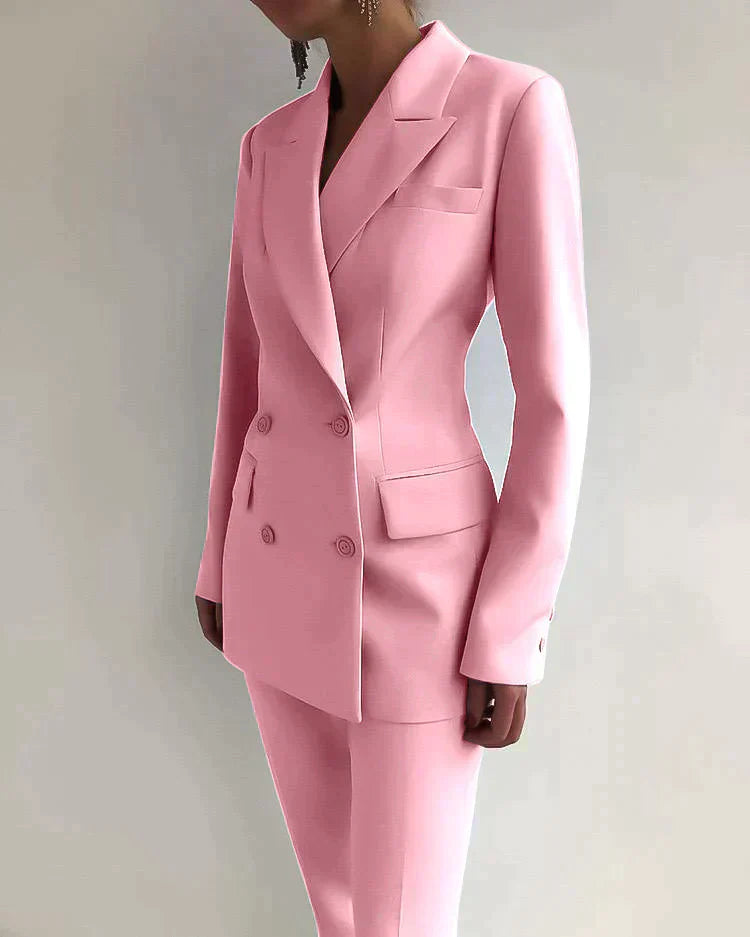 Elegant Ensemble Consisting of a Refined Blazer and Elegant Trousers
