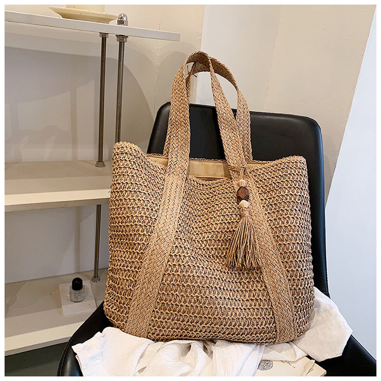 Summer Straw Bag With a Casual Design