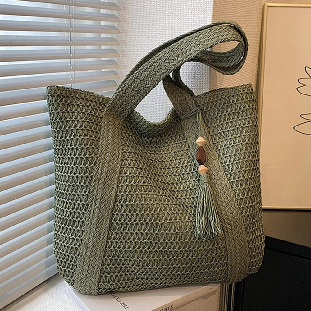 Summer Straw Bag With a Casual Design