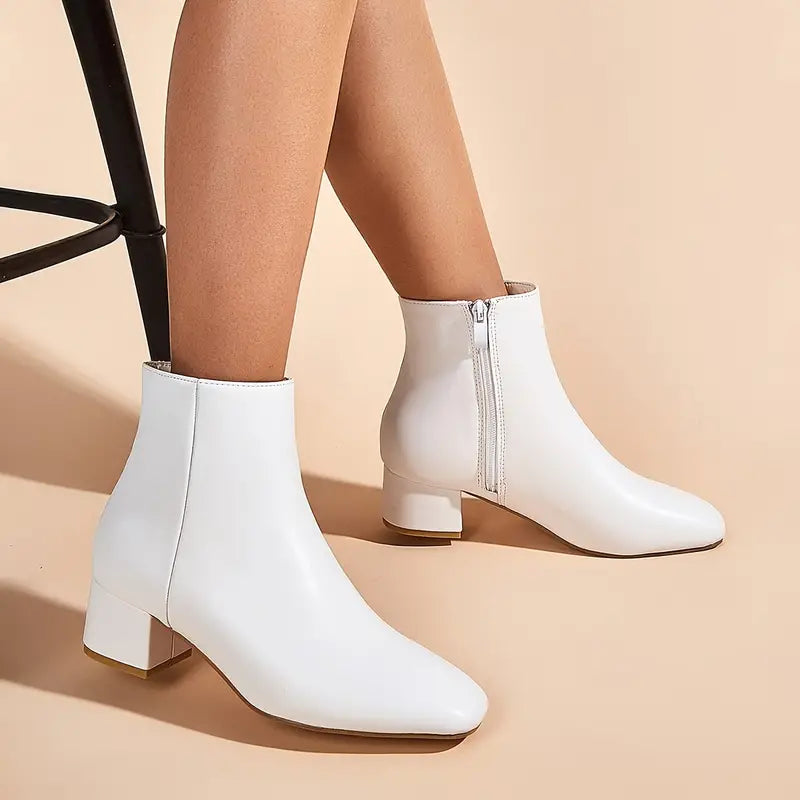 Lysse | Women's Ankle Boots Stylish Square Toe, Low Heel
