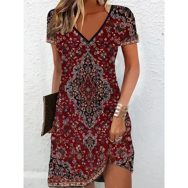 Beige Glitter Cocktail Dress