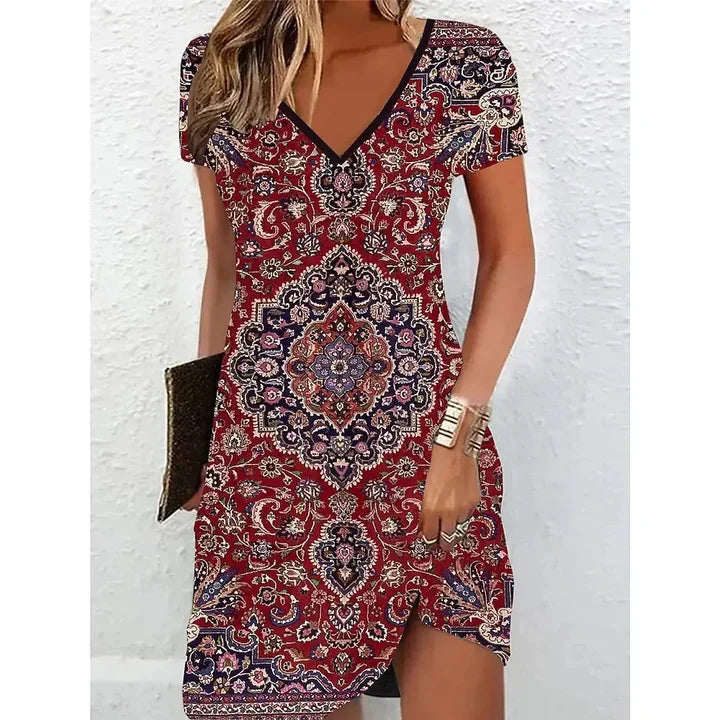 Beige Glitter Cocktail Dress
