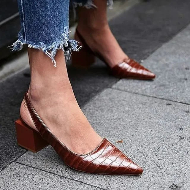 Casual Non-slip Pointed Toe Slingback Shoes