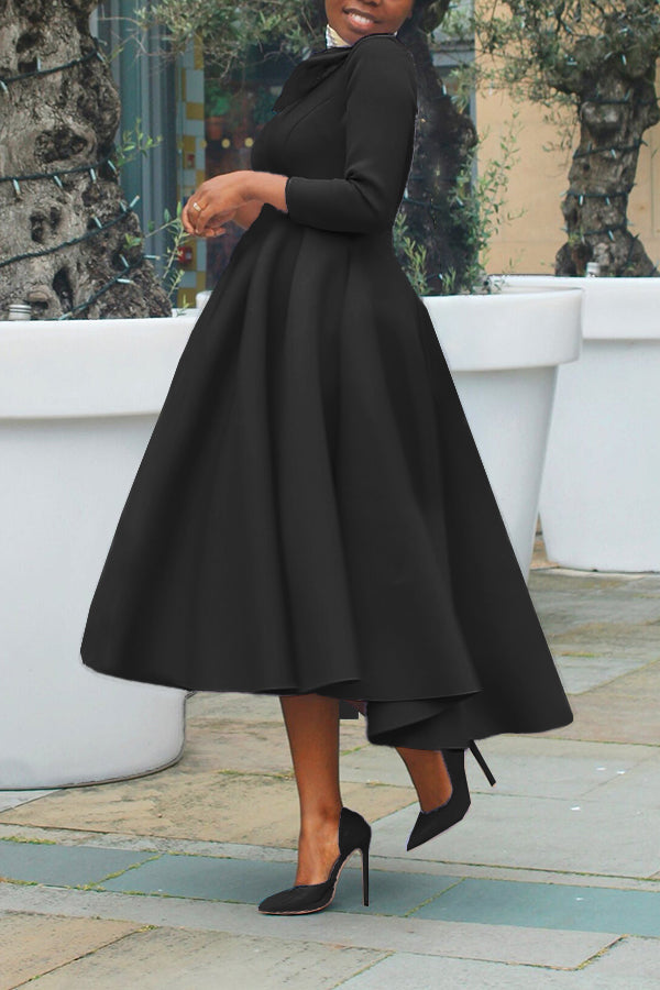 3/4-Sleeve Swing Dress