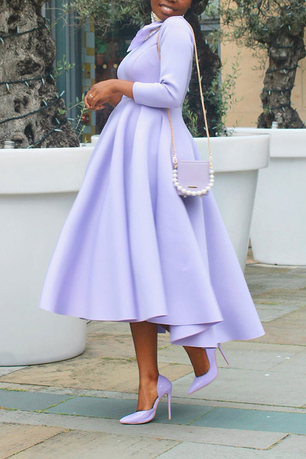 3/4-Sleeve Swing Dress