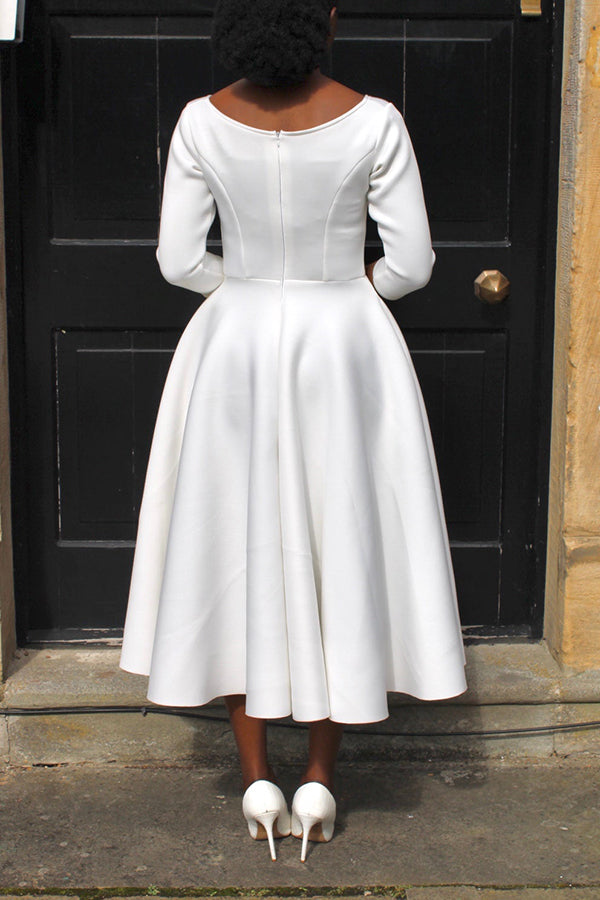3/4-Sleeve Swing Dress