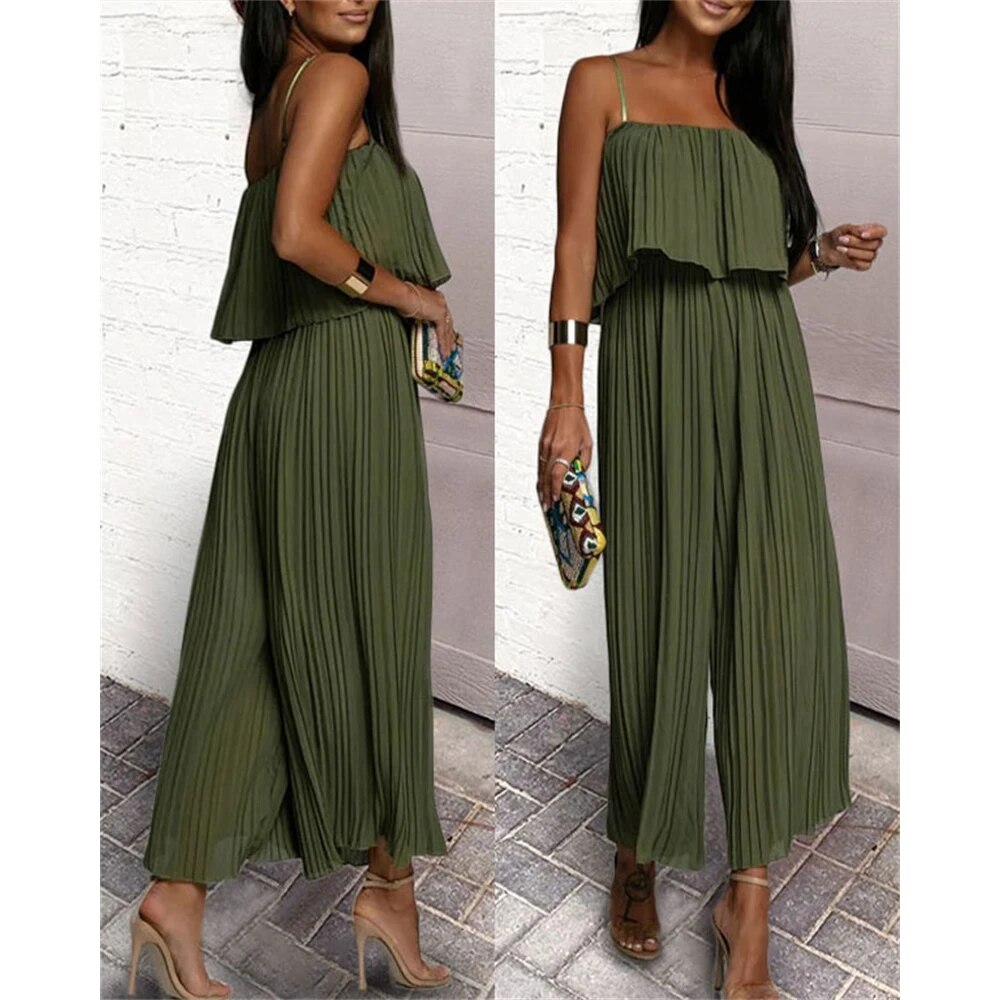 Elegant Pleated Jumpsuit