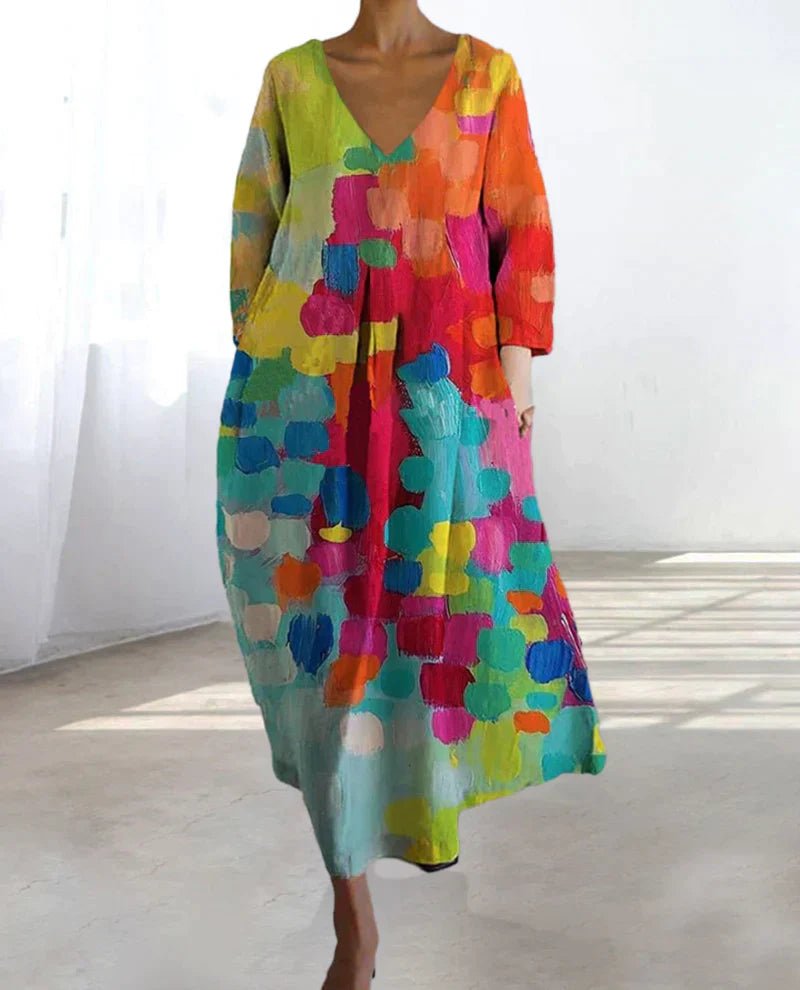 Colorful Midi Dress