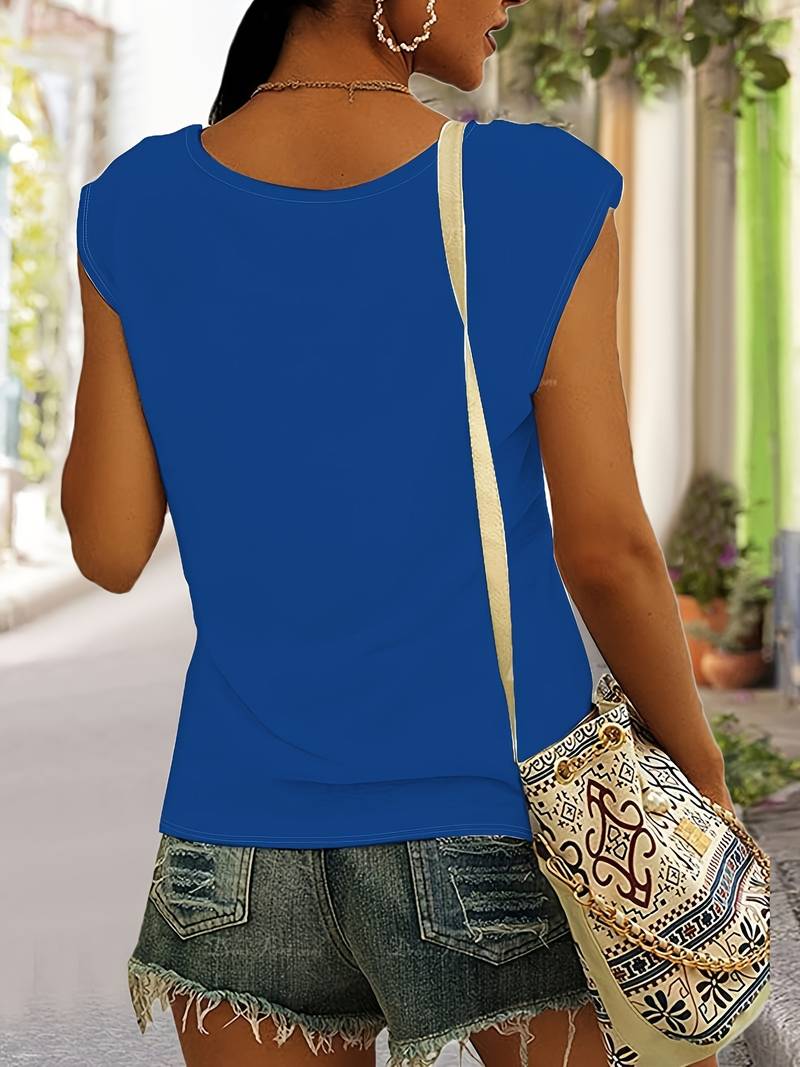 Casual, Simple T-Shirt With V-Neck