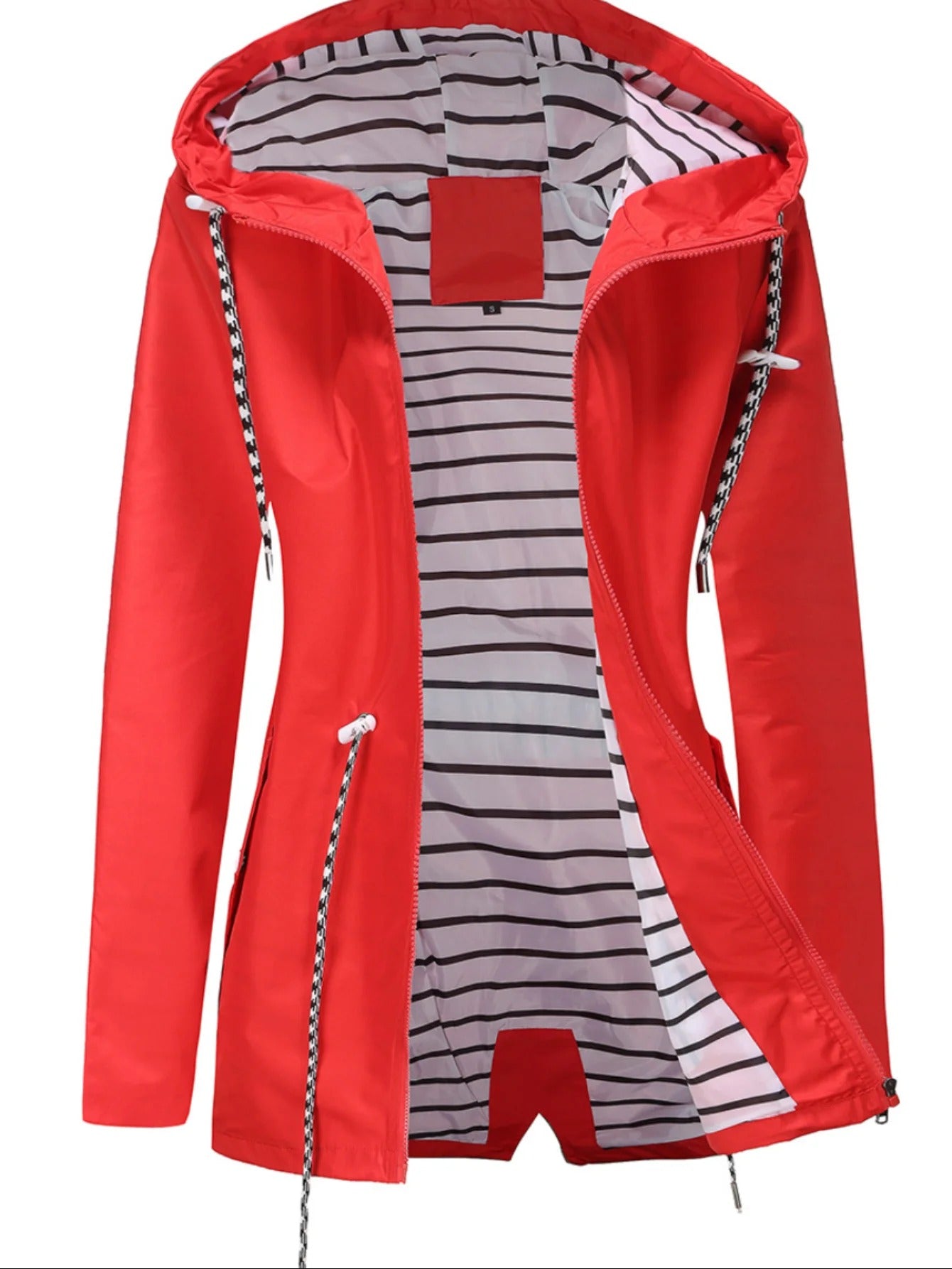 Long, Waterproof, Windproof Summer Coat in Sporty Style