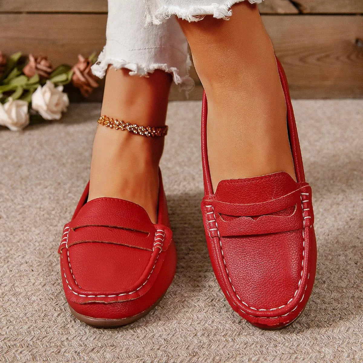 Gommino Flat Crossed Soft Sole Women