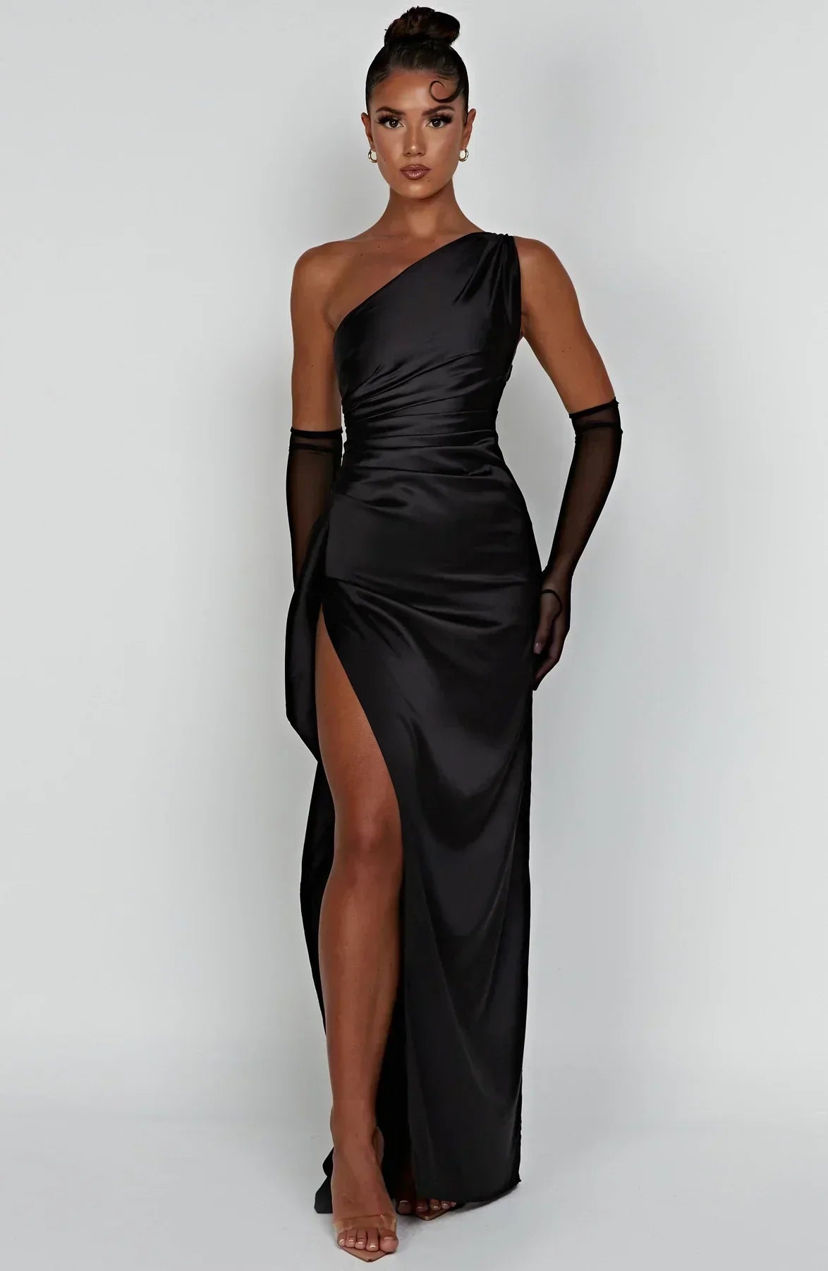 Satin Slit Dress