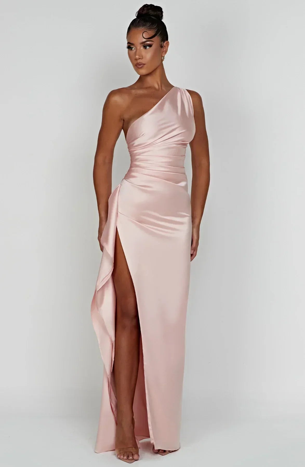 Satin Slit Dress