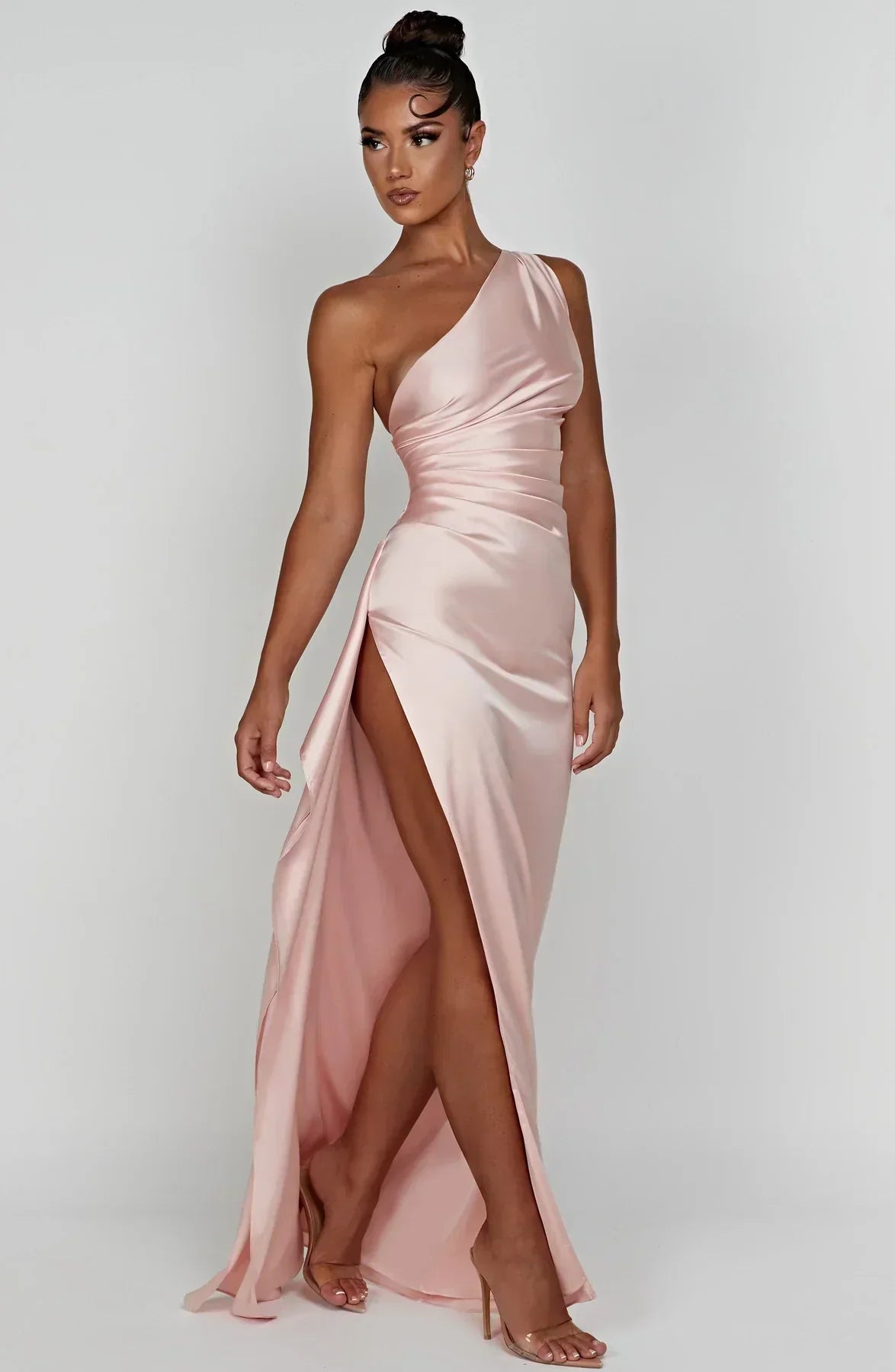 Satin Slit Dress