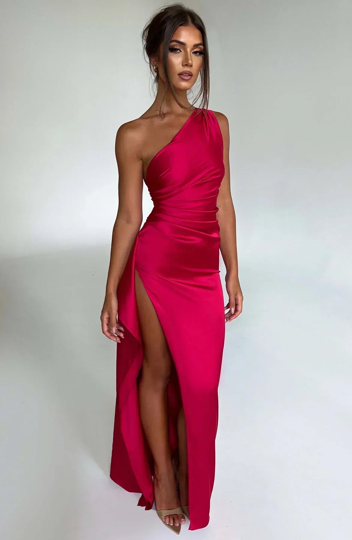 Satin Slit Dress