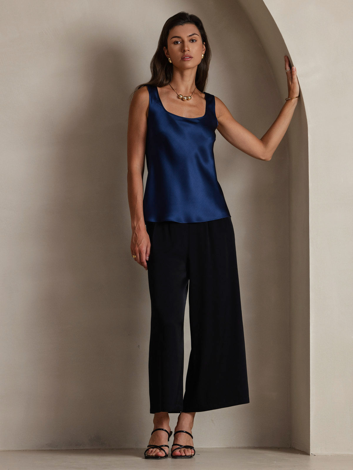 Silk U-Neck Tank Top