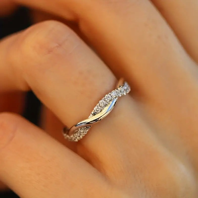 Stunning braided, twisted ring
