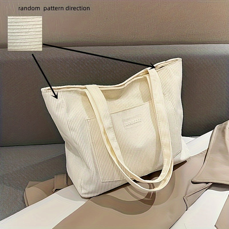 Elegant Women's Bag Made of High-quality Corduroy Vegan Leather
