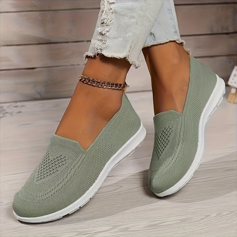 Lysse | Solid Color Knitted Sneakers For Women