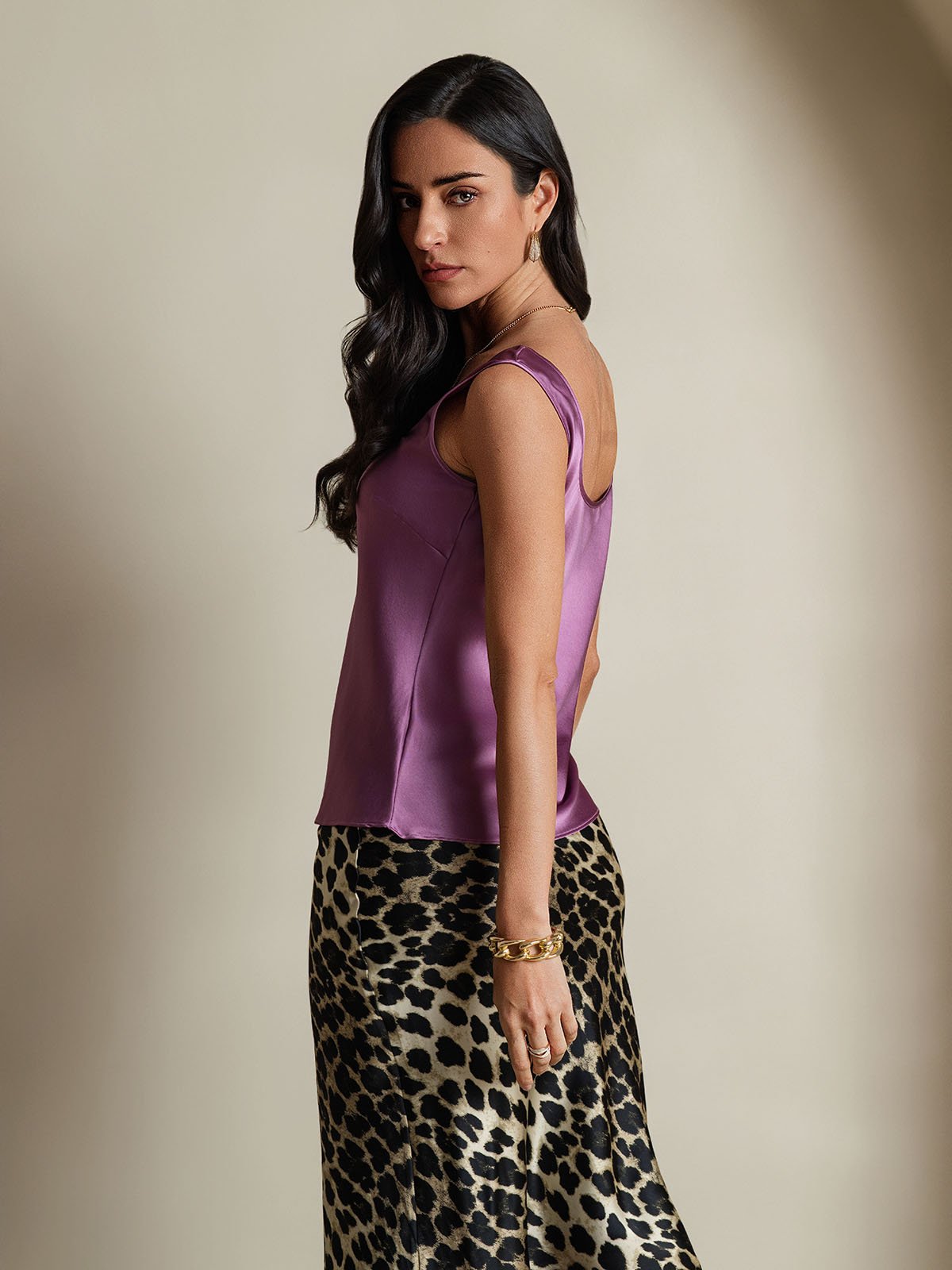 Silk U-Neck Tank Top