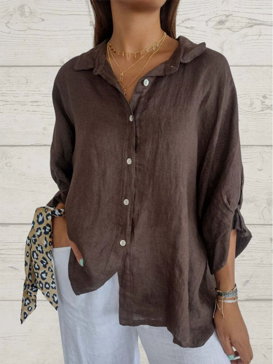 Linen ladies blouse for summer