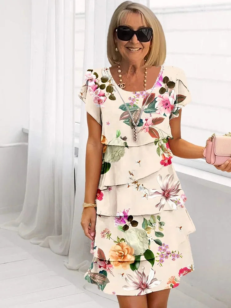Elegant Maxi Dress With Floral Pattern