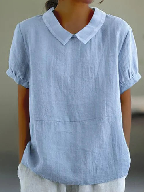 Soft Cotton Linen Blouse For Women