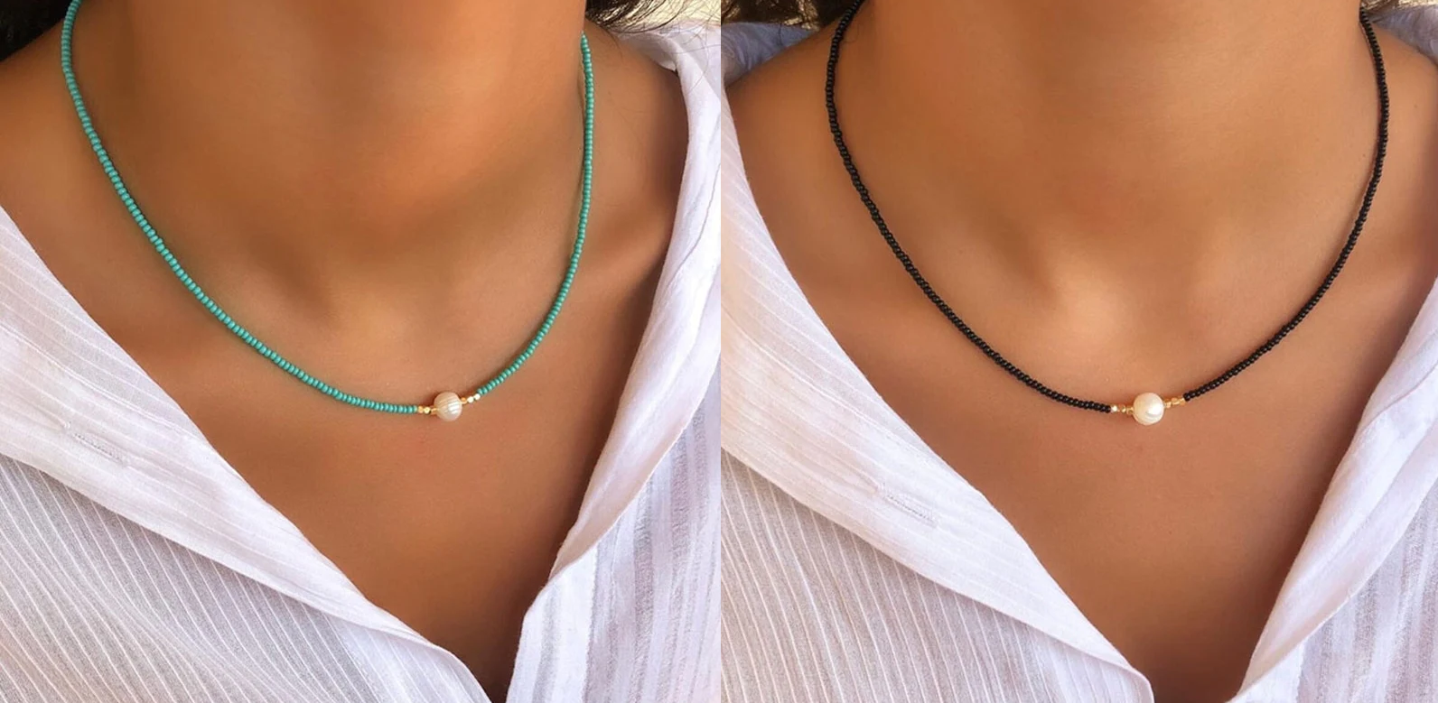 Necklace With Natural Pearls