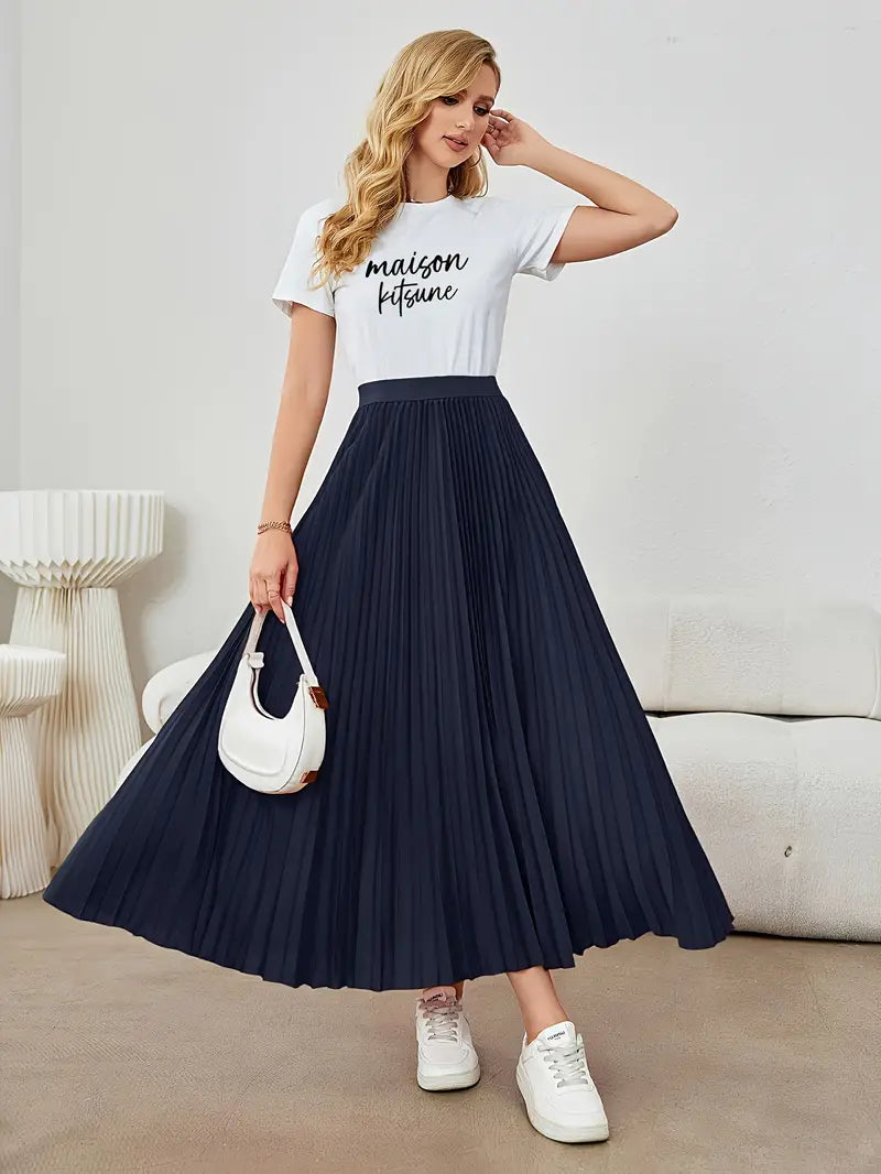 Dazzling Daydreams Pleated Maxi Skirt