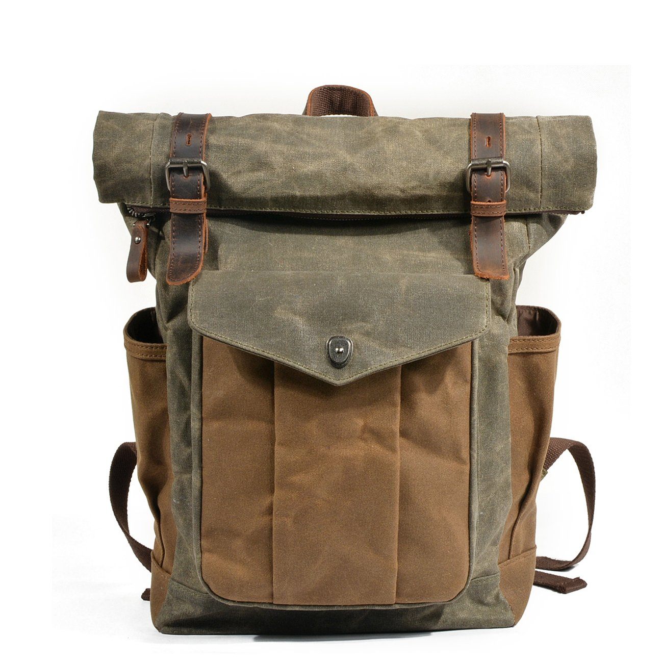 Canvas Rolltop Backpack - Lundastyle - Sustainable and Stylish for Adventurers
