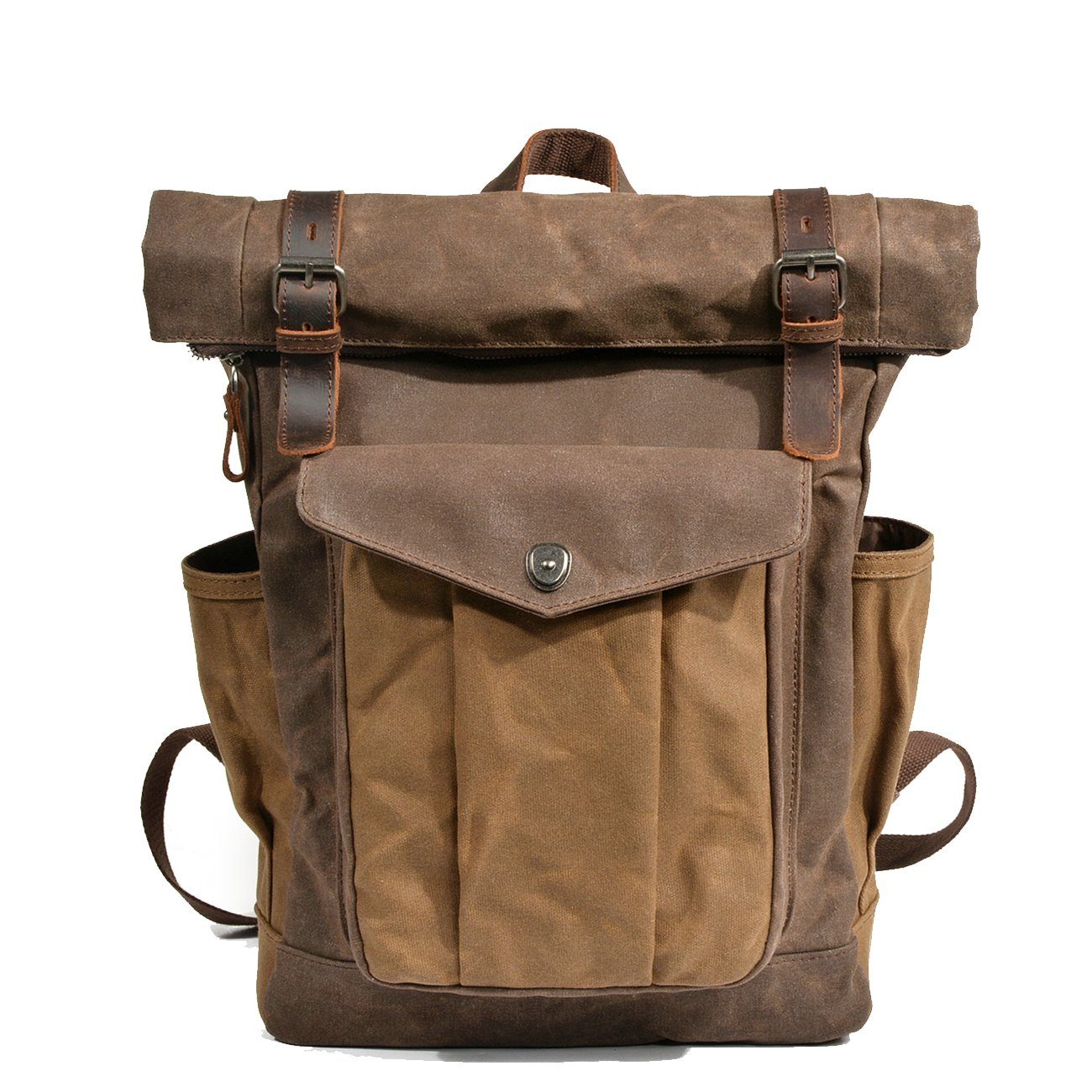 Canvas Rolltop Backpack - Lundastyle - Sustainable and Stylish for Adventurers