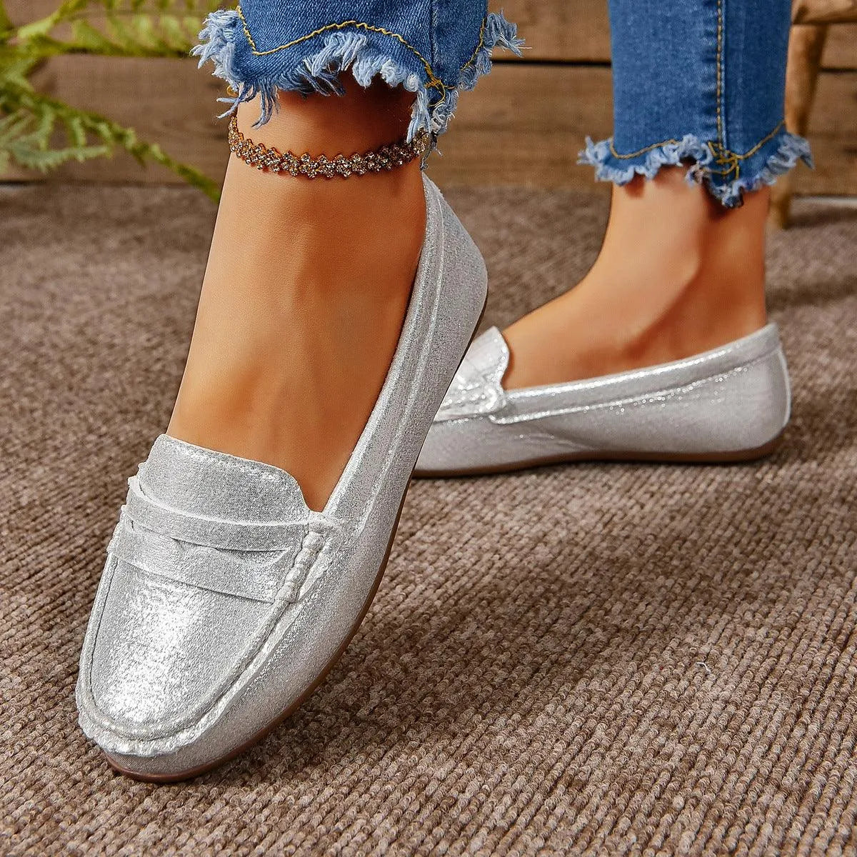 Gommino Flat Crossed Soft Sole Women