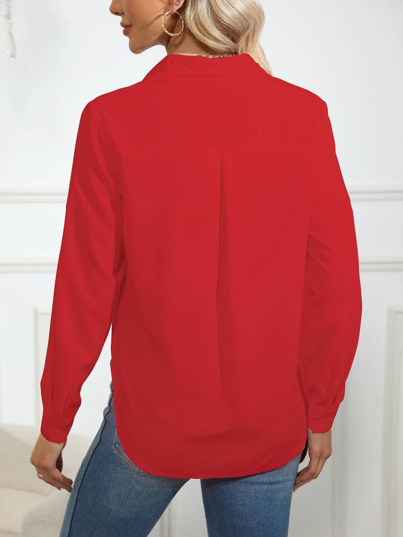 Solids, Simple Shirt with Button Placket Front