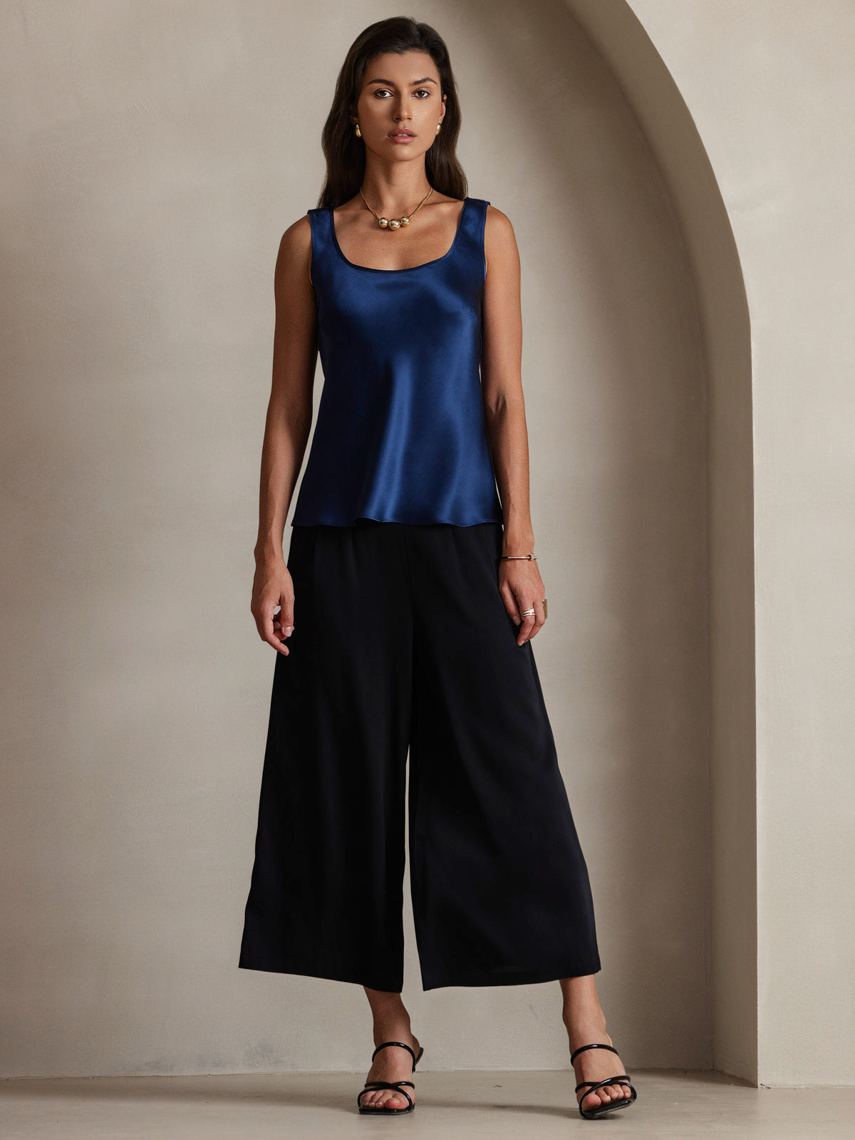 Silk U-Neck Tank Top