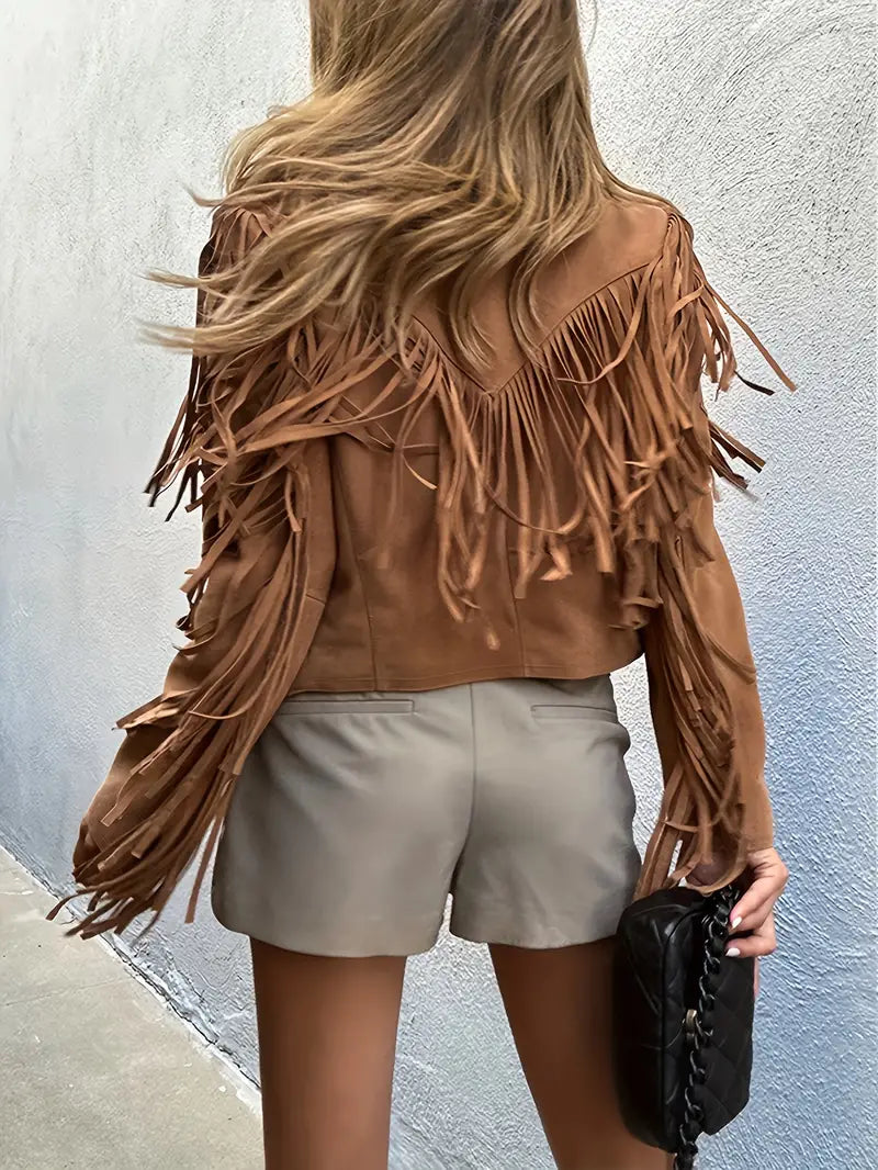 Lysse | Women's Fringe Suede Jacket - Lysse
