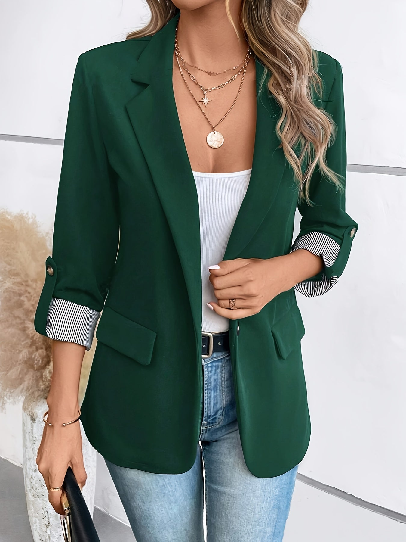 Elegant Business Long Blazer With