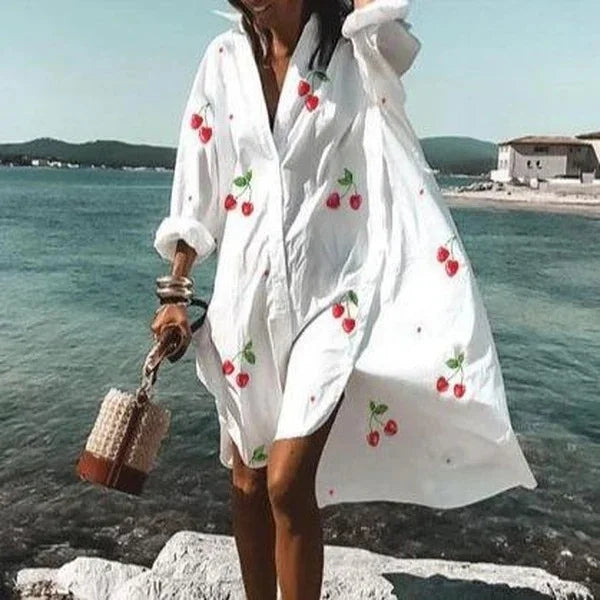 Casual Mid-length Shirt Dress for Women