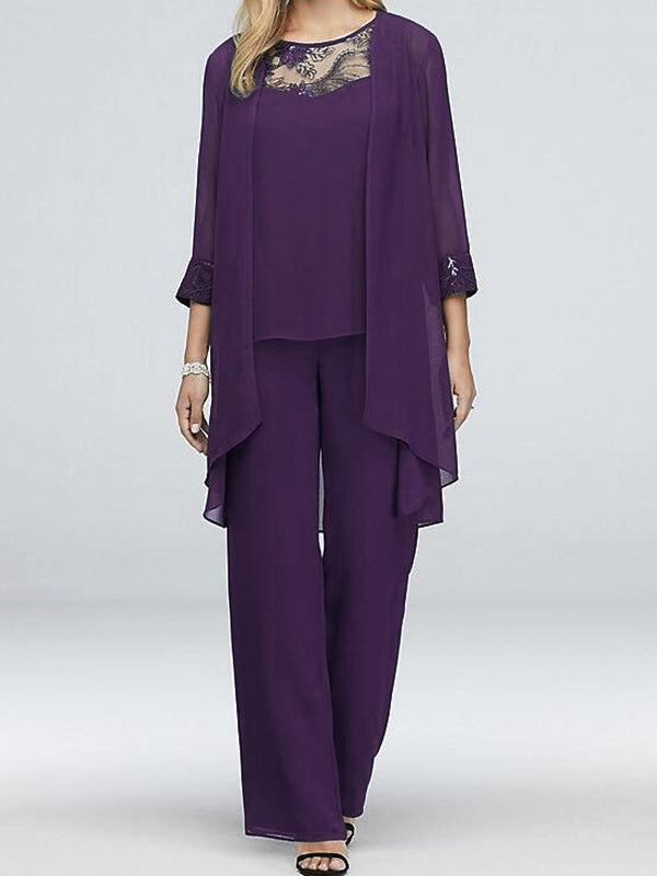 Elegant Three-piece Cardigan Set