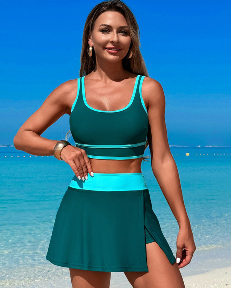 Set Quick Drying Two-Piece Swim Skirt