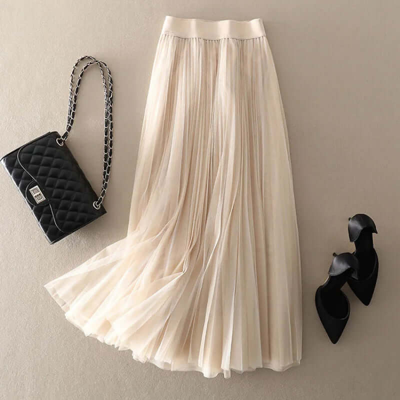 Women's Pleated Skirt Long Maxi