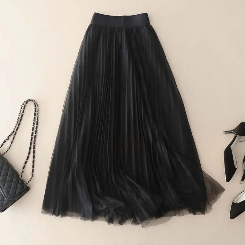 Women's Pleated Skirt Long Maxi