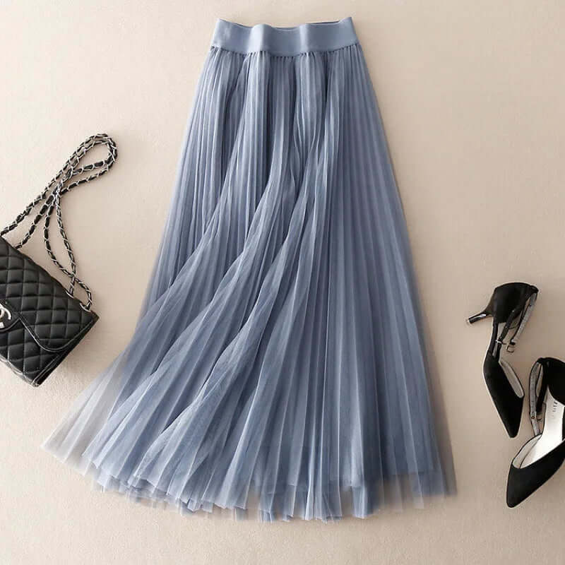 Women's Pleated Skirt Long Maxi