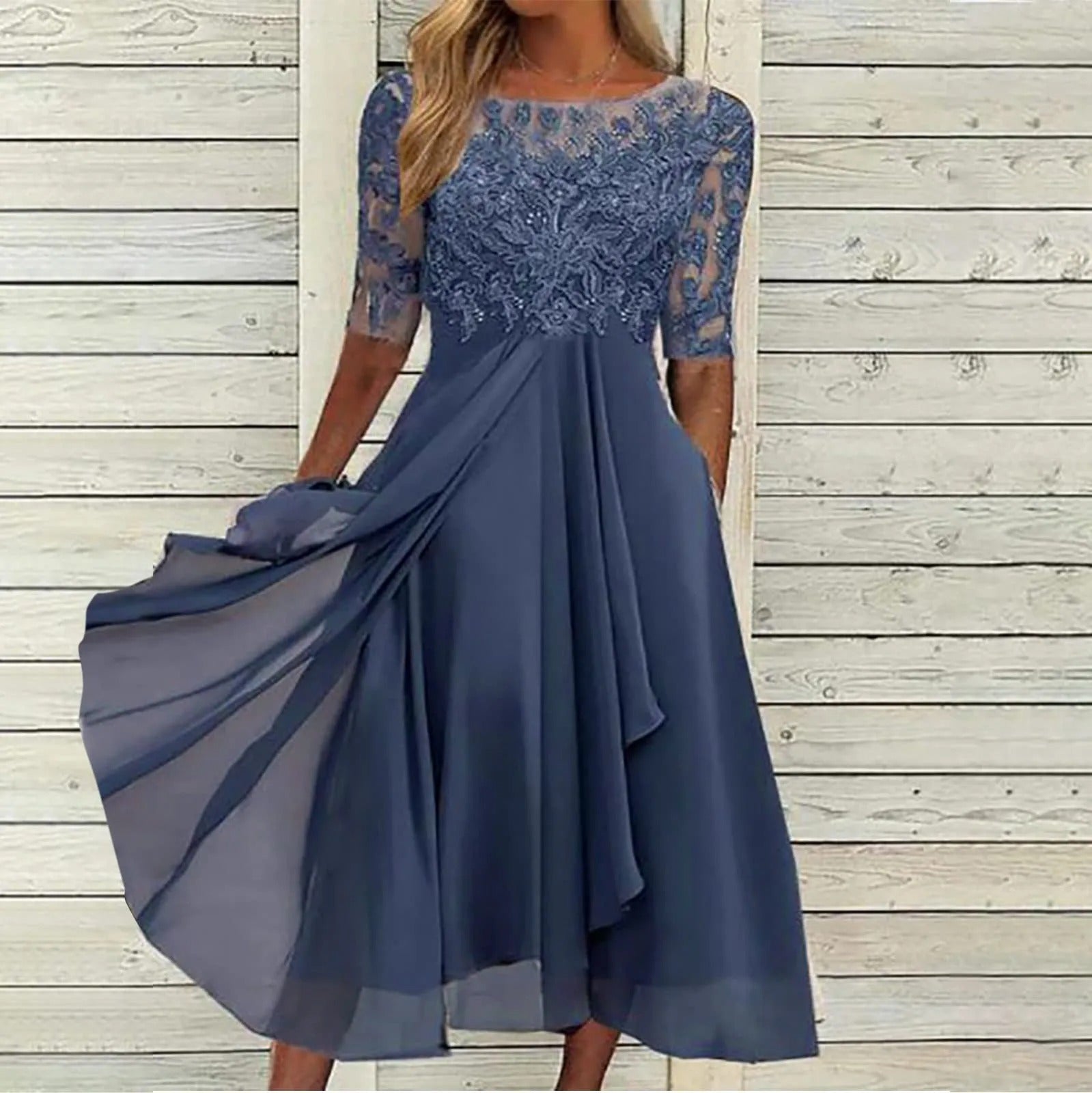 Stylish Dress With Delicate Lace